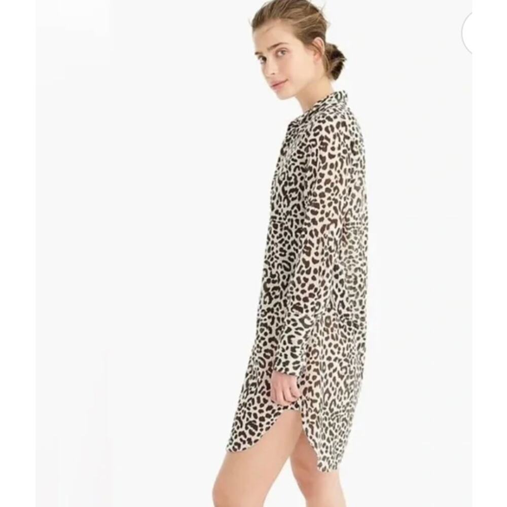 J.Crew Leopard Print Swim Cover-Up Dress Size Small Sheer NWT - Picture 2 of 12